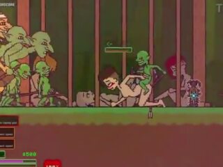 Captivity &vert; stage 3 &vert; naked female survivor fights her way through künti goblins but fails and gets fucked hard swallowing liters of gutarmak &vert; hentaý oýun gameplay p3