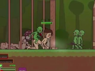 Captivity &vert; stadium 3 &vert; naken kvinnlig survivor fights henne sätt genom kåta goblins men fails och blir körd hård svälj liters av sperma &vert; hentai spel gameplay p3
