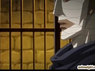 Japanese anime cuties gangbang in the jail