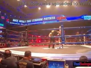 Muay Thai fight night and hard up dirty clip immediately after for this big ass Thai daughter hottie