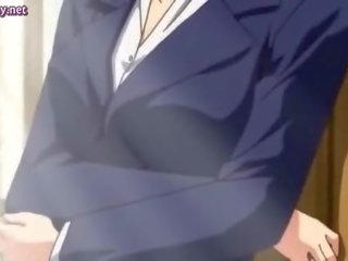 Splendid anime babes rubbing their boobs