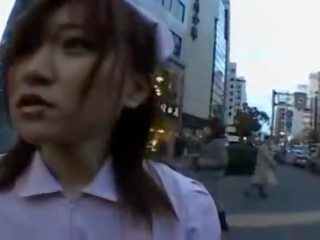 Naughty Asian darling is pissing in public