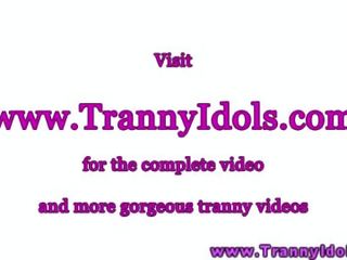 Tranny shemale TS giving xxx film for a lusty lover
