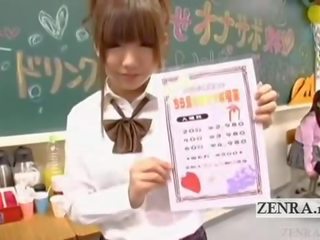 Ondertiteld japan schoolmeisjes klas masturbatie cafe