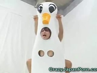 Japonsko duck gospa facialed!