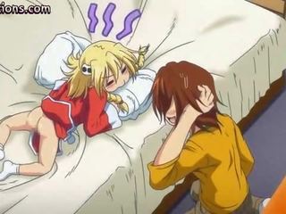 Hor anime blondinka takes big pecker