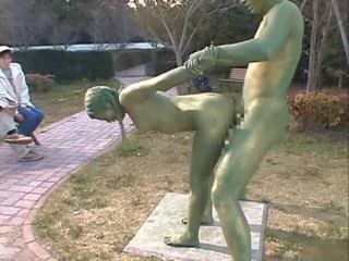 Asian Chick Is A Statue Getting Some sex