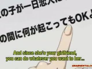 Japanese anime juvenile gets handjob