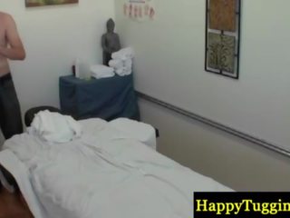 Real jap masseuse gives ball massage