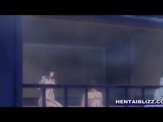 Ιάπωνες manga φοιτήτρια τσιμπουκώνοντας δύσκαμπτος στέλεχος και glorious γαμήσι σε ο πισίνα